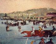 Edouard Manet Rennen im Bois de Boulogne oil painting on canvas